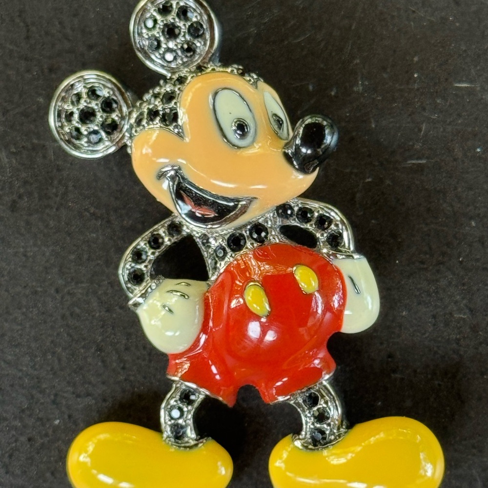 Swarovski Mickey Mouse Pin Brooch